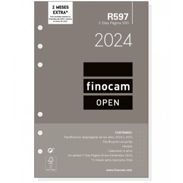 Recambio Agenda Finocam Open 500 2D/P R597 7116000