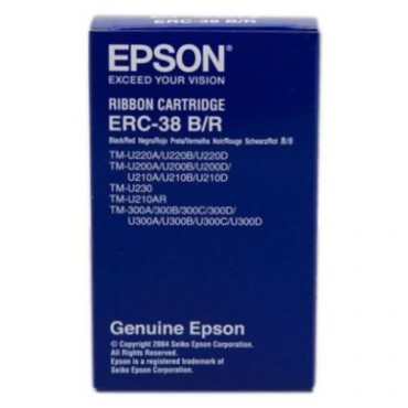 Cinta Impresión Epson ERC-38BR C43S015376 Negra/Roja
