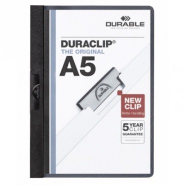 Dossier Clip Durable Duraclip 2217 A5 30 Negro 07