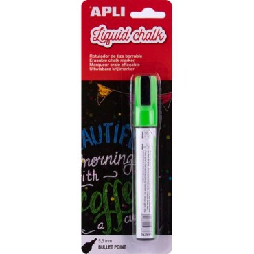 Rotulador Tiza L.Apli Liquid Chalk 13958 P/R 5.5 Verde