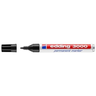 Rotulador Permanente Edding 3000 P/R 1.5-3 mm.Negro 01