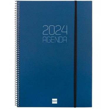 Agenda Espiral Finocam Opaque E40 S/V A. Azul 742781022