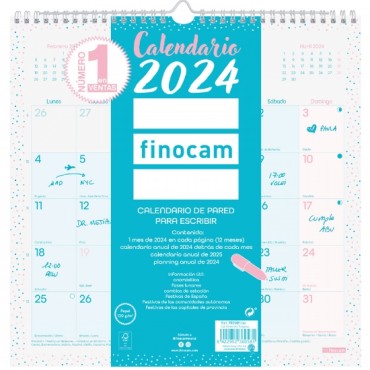Calendario Pared Finocam 300x300 Chic Turquesa 787005823