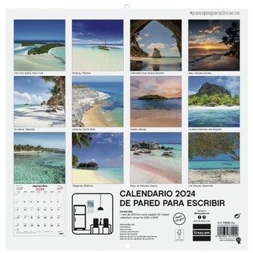 Calendario Pared Finocam 300x300 Imágenes Paradisiacas 780304023