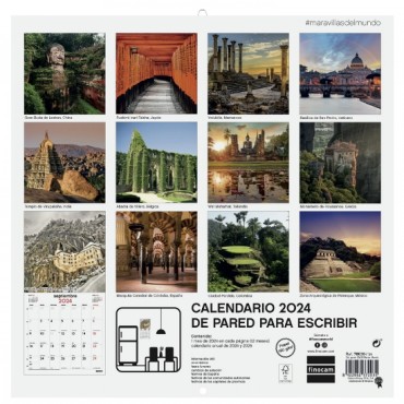 Calendario Pared Finocam 300x300 Imágenes Maravillas 7803041