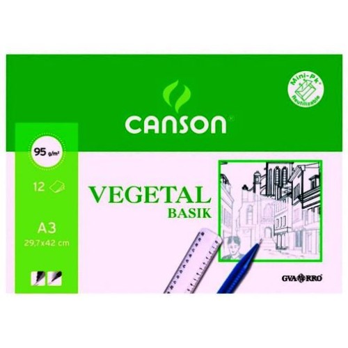 Canson C200400787 Papel Vegetal Guarro A3 90 grs. Pack 12 uds.