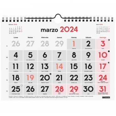 Calendario Pared Finocam S 210x150 Números Grandes 780200024