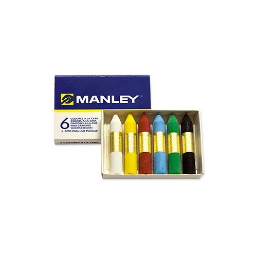 Manley 6 Colores Ceras Blandas Manley 106 Caja cartón